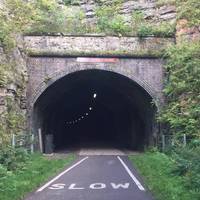 Follow the path down the hill, joining the Monsal Trail at the mouth of the Headstone Tunnel. 