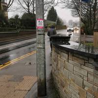 With Monton Medical Centre opposite, turn right on the pavement. Continue across the drive way, ignoring the signed path for Worsley.