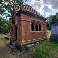You quickly come to the Doulton Family mausoleum. This is maintained by the Doulton family.