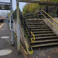 From either platform of Farnsworth station, exit via the ramp towards Cemetery Road.