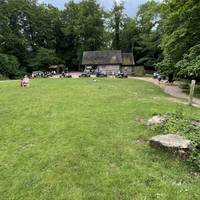 This walk starts at the open space next to Symonds Yat viewpoint and the Log Cabin cafe. There are plenty of picnic benches here.