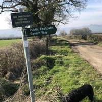 Find this sign and follow to Severn Way 
