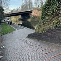 Join canal towpath at Brickhouse lane bridge
