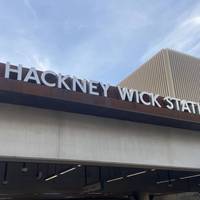 Welcome to Hackney Wick Station. This route to Hackney Central starts just outside the exit from the station.