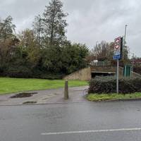 Carefully cross the road and head into the subway under Whitehill Way.