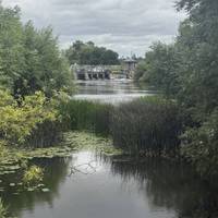 To your left you will see the lock and weir.