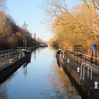 Over the Cheshunt Lock, but not before we take it all in!