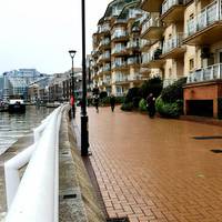 Continue to Plantation Wharf. For nearly 100 years this was the site of a sugar refinery. It was famous for the nasty smells it produced!