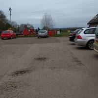 Park at Hawkesbury Upton Village Hall,, popping a donation in the box next to the defibrillator :) Leave the carpark and turn right.