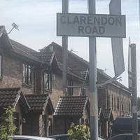 Walk down Clarendon Road West to Clarendon Road. Take care crossing Egerton Road North.