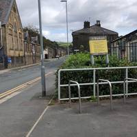 If you are coming from Rochdale, you will also turn right once exiting the station and make your way along Huddersfield Road.