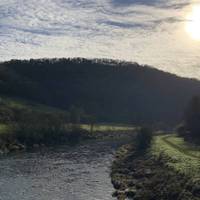 This walk goes along the River Wye. It’s a beauty. You can walk along the path of the river or for this walk, along the old railway line.