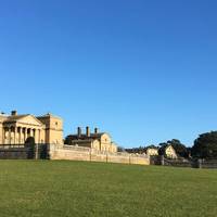 Walk straight up to Holkham house