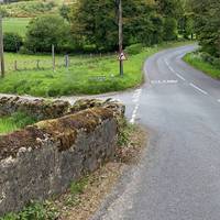 After approximately 1km you will cross a bridge and see the Bradkeel Road on your left. Take up the Bradkeel Road..