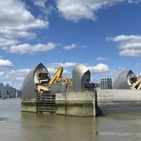 The hull-shaped cowls of the Thames Barrier make for an awesome introduction to this section.