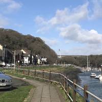 Begin at the Neyland marina car park where there are cafes and picnic spots. There are information boards explaining about the old railway