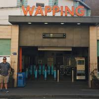 We start at Wapping overground. As we exit, we turn right and walk along Wapping High Street