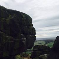 These gritstone outcrops form one of the smaller "Edges" in The Peak District. 