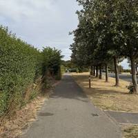 Continue along the pavement for a short while.