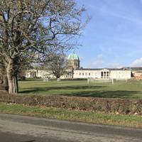 Reaching Hailey Lane you’ll see the impressive Haileybury independent school. Take a right and then a left, through the White Gate Entrance.