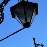 Make sure you look up to see these original lights!  Retrace your steps through the tunnel and then turn right on Bristol Street.