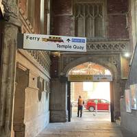Exit Bristol Temple Meads station following the Temple Quay and Ferry signs.