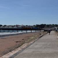 The path follows alongside the sea for a long stretch.