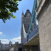 At the foot of Tower Bridge is St Katherine’s Pier, where you’ll be picking up the Thames Path.