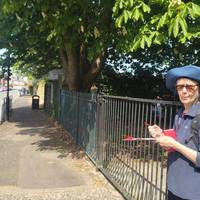 Walk through the park past Youth on Solid Ground, community gym and children's playground. Exit the park on York Avenue.