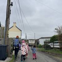 Turn right onto Trelake Lane. There is no pavement here.