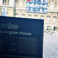 Next we are at Burlington House which used to be a private mansion for the Earl of Burlington. It is now home to The Royal Academy of Arts.