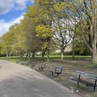 Beautiful mature trees and plenty of park benches to sit, enjoy the view and watch the wildlife