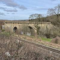 To your right is the train line, the River Avon and some great views across to the aqueduct.