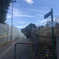 Leave Beckenham Hill station via the main exit on platform 1 and immediately turn left to follow the footpath to Beckenham Hill Road.