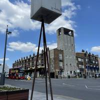 Turn right onto Hoe Street, once you've worked out how high you are above sea level using the sculpture to help you.