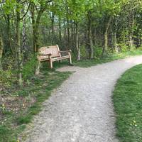 There are plenty of benches along the edge of the path if you need a little break.