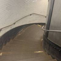 Head downstairs or take the lift if needed - the lifts were both working which is sadly not always the case. There are 100 steps down here.