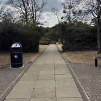 Take the path from the car park outside Bengal Square Indian towards the lake.
