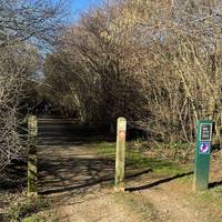 Once into the car park, take the first path on the left.