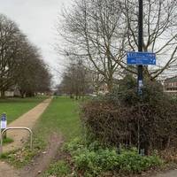 Keep to the path marked by the signs and shown in these photos.