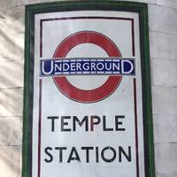 As you continue to walk along Embankment, you pass Temple underground station.
