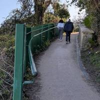 Take a right down to Jackson's Bay. This downhill is as steep as it gets on this walk.