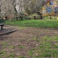 The Community Garden. A great spot to sit & rest when you get back.