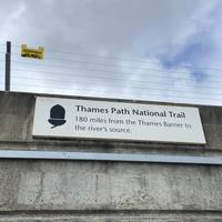 This point is also one end of the Thames Path National Trail, which follows the Thames for 180 miles.