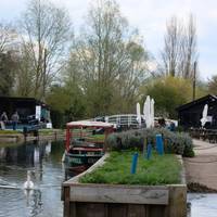 There are lovely views of the canal & the lock from this point. You may even spot a swan 🦢 or two!