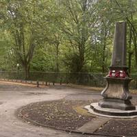 At the bottom of this path is a War Memorial. Turn left here.