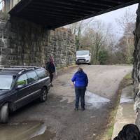 The walk starts by the railway bridge at Afon Wen. It’s a good place to park. Otherwise, the #3 bus service stops at the top of the lane