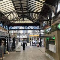 Turn right to pass by the small shops and refreshment options and walk towards Terminus Road.