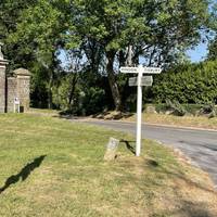 At the crossroads in front of the pub, head straight over towards Fonthill Bishop and Salisbury.