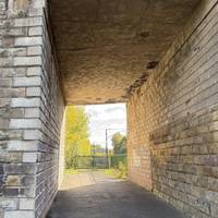 Then head through the tunnel, under the road bridge.